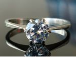 750 Gold 0.65 Karat Diamanten Solitär-Ring / Diamant 0.65 Ct. VS1