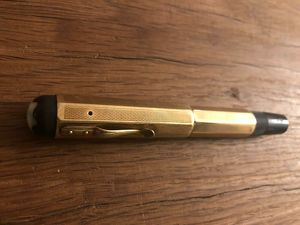 Montblanc 4 EF Sicherheitsfüller / Safety Pen in 585 Gold / 14 Carat Echtgold