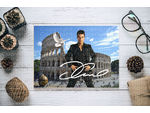 Tom Cruise in Rom. Einmaliger Kunstdruck. 45x30 cm. Muss man haben! Souvenir. Wandbild. Geschenk. Andenken. Sammelobjekt. Deko. BRANDNEU!