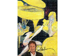 Yellow Linda With Piano von Beatle PAUL MCCARTNEY. Kunstdruck 45x30 cm. Muss man haben! Fanartikel. Souvenir. Geschenk. Sammelobjekt. Andenken. Se