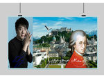 LANG LANG und Mozart in Salzburg, Star Souvenir. Geschenkidee. Zimmerdeko. Blickfang!  Einmalig! Wandbild. Neuheit!