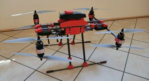 Octocopter mit Wärmebildkamera, FPV-Kamera, 2. Gimpel für Digit-C