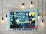 LADY GAGA in "Sternennacht" von Vincent van Gogh. Blickfang! Starsouvenir. Super Deko. Geschenkidee.  Einmalig! Wandbild. Neuheit! Zimmerdeko. Unikat!